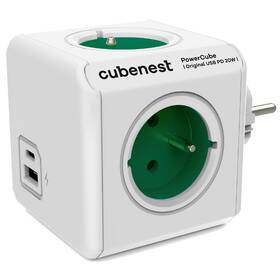 Rozbočovací zásuvka Cubenest Powercube Original USB PD 20W, USB, USB-C, 4x zásuvka bílá barva
