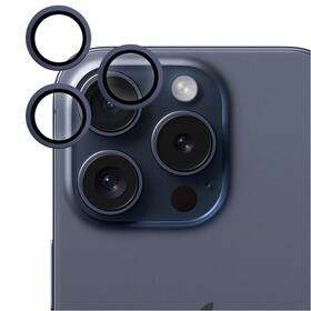 Tvrzené sklo Epico Aluminium Lens Protector na Apple iPhone 15 Pro/15 Pro Max (81312151600001) modré
