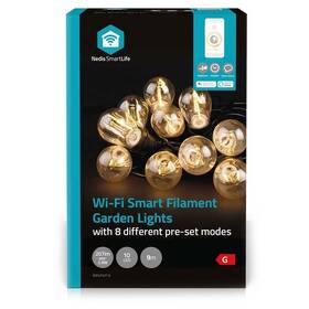 Párty osvětlení Nedis SmartLife LED Wi-Fi, 10 LED, 9 m, teplá bílá (WIFILP01F10)
