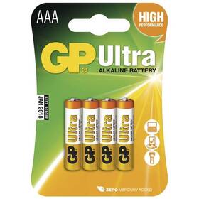 Baterie alkalická GP Ultra AAA, LR03, blistr 4ks (B1911)