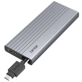Externí rámeček Lexar E10 Box na SSD M.2 NVMe/SATA (LPAE10N-RNBNG) stříbrný