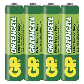 Baterie zinkochloridová GP Greencell AAA (R03), 4 ks (B12104)