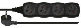 Kabel prodlužovací EMOS 4x zásuvka, 5m (1902240500) černý