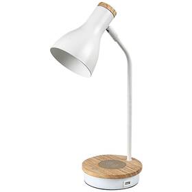 Stolní lampička Rabalux Mosley 74001 (74001) bílá/dřevo