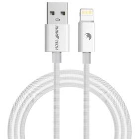 Kabel RhinoTech USB-A/Lightning, 1 m, opletený (RTACC383) bílý