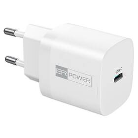 Nabíječka do sítě ER Power USB-C PD GaN, 33W (ERPW33GPD1-WH) bílá