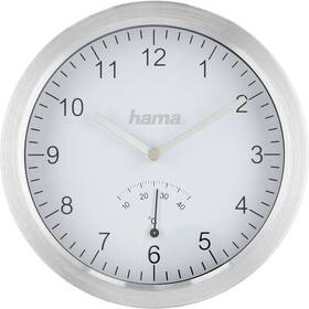 Nástěnné hodiny Hama 186414 stříbrné/bílé
