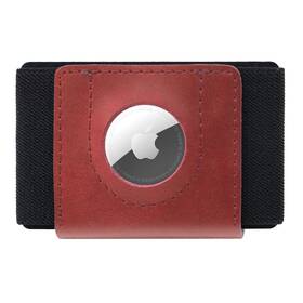 Peněženka FIXED Tiny Wallet pro AirTag z pravé hovězí kůže (FIXWAT-STN2-RD) červená