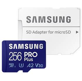 Paměťová karta Samsung Micro SDXC PRO+ 256GB UHS-I U3 (160R/120W) + SD adaptér (MB-MD256KA/EU)