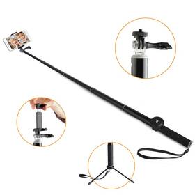 Selfie tyč GoGEN 4 teleskopická, bluetooth černá barva
