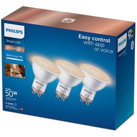 Chytrá žárovka Philips Smart LED 4,7 W, GU10, Tunable White, 3 ks (929002448336)