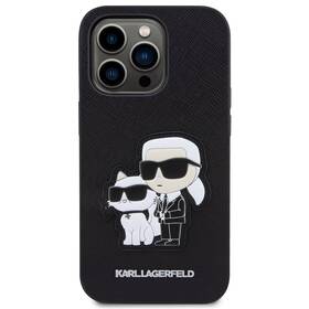 Kryt na mobil Karl Lagerfeld PU Saffiano Karl and Choupette NFT na Apple iPhone 13 Pro (KLHCP13LSANKCPK) černý