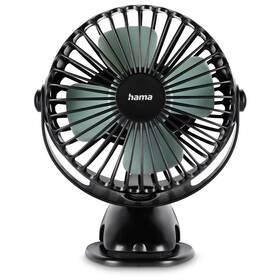 Ventilátor Hama stolní, USB, s klipem, 3 rychlosti (12373) černý