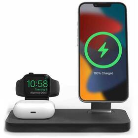 Bezdrátová nabíječka Mophie 15W, Snap+ 3v1 černá barva
