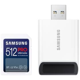 Paměťová karta Samsung SDXC PRO Ultimate 512GB (200R/130W) + USB adaptér (MB-SY512SB/WW)