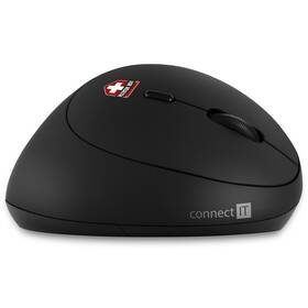 Myš Connect IT vertikální, ergonomická pro ženy černá barva
