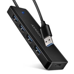 USB Hub Axagon 4x USB / USB-C, kabel USB-A 19cm černá barva
