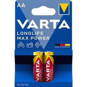 Baterie alkalická Varta Longlife Max Power AA, LR06, blistr 2ks (4706101412)