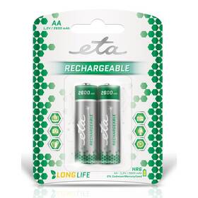 Baterie nabíjecí ETA AA, HR06, 2600mAh, Ni-MH, blistr 2ks (R06CHARGE26002)