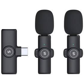 Mikrofon Soundeus Wireless Lavalier, USB-C černá barva
