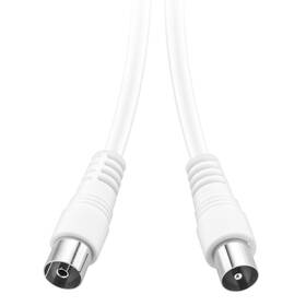 Koaxiální kabel GoGEN 3,5m, rovný konektor (COAX350FM03) bílý - zánovní - 12 měsíců záruka