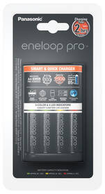 Nabíječka Panasonic Eneloop Smart-Quick Charger pro AA,AAA + 4x AA Panasonic Eneloop Pro 2500mAh černá barva
