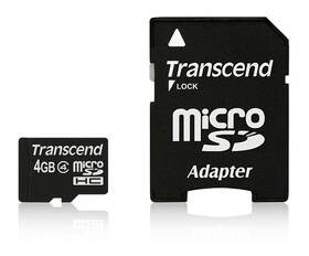 Transcend MicroSDHC 4GB Class4 + adapter