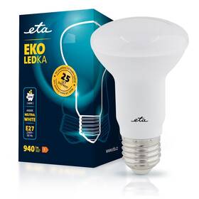 Žárovka LED ETA EKO LEDka reflektor 10W, E27, neutrální bílá (ETAR63W10NW01) - zánovní - 24 měsíců záruka
