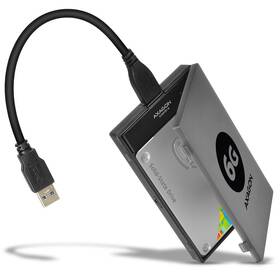 Adaptér Axagon USB3.0 - SATA 6G UASP HDD/SSD vč. 2.5" pouzdra (ADSA-1S6) černý