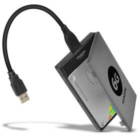 Adaptér Axagon USB3.0 - SATA 6G UASP HDD/SSD vč. 2.5" pouzdra černá barva
