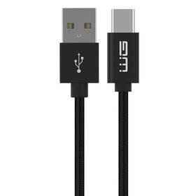 Kabel WG USB/USB-C, prodloužený konektor, 1m (10164) černý