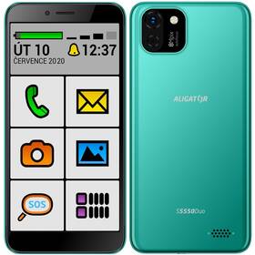 Mobilní telefon Aligator S5550 Senior (AS5550SENGN) zelený
