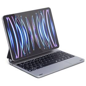 Pouzdro na tablet s klávesnicí Epico Aluminium na Apple iPad Pro 12,9" (2018/2020/2021/2022)/Air 13" M2/Air 13" M3 - CZ černá barva
