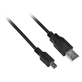 Kabel GoGEN USB/mini USB, 1,5m (GOGMINUSB150MM01) černý - rozbaleno - 24 měsíců záruka