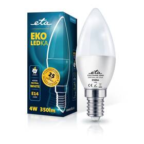 Žárovka LED ETA EKO LEDka svíčka 4W, E14, neutrální bílá (C37W4NW)