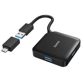 USB Hub Hama USB,USB-C/4x USB 3.2 Gen 1 (200116) černý