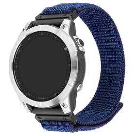 Řemínek FIXED Nylon Sporty Strap na Garmin QuickFit 22mm modrá barva

