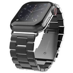 Řemínek Swissten na Apple Watch, kovový, 38/40/41 mm (46000301) černý