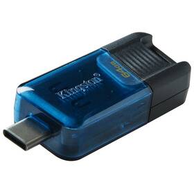 USB Flash Kingston DataTraveler 80 M 64GB, USB-C (DT80M/64GB) černý/modrý