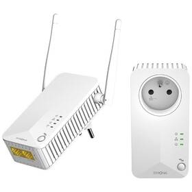 Síťový rozvod LAN po 230V Strong Powerline WF 600 DUO FR, 2ks bílá barva
