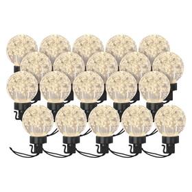 Párty osvětlení EMOS 20 LED řetěz - 20x párty žárovky, 7,6 m, venkovní i vnitřní, teplá bílá 
