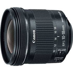 Objektiv Canon EF-S 10-18 mm f/4.5-5.6 IS STM + EW73C + LC kit černý