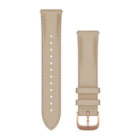 Řemínek Garmin Quick Release Bands (20 mm), Light Sand Italian Leather, růžovozlatá přezka (010-12924-21)