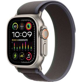 Chytré hodinky Apple Watch Ultra 2 GPS + Cellular, 49mm pouzdro z titanu - modro-černý trailový tah - S/M (MRF53CS/A)