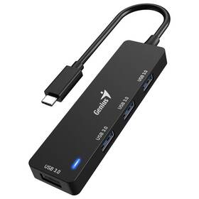 USB Hub Genius UH-400, USB-C / 4x USB3.0 černá barva
