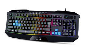 Klávesnice Genius GX Gaming Scorpion K215, CZ/SK (31310474106) černá/modrá - zánovní - 12 měsíců záruka