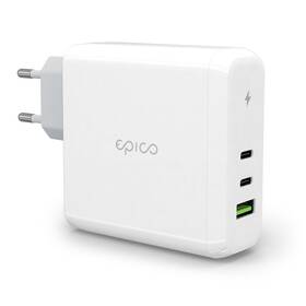 Nabíječka do sítě Epico GaN 100W, 1xUSB, 2x USB-C (9915101100126) bílá