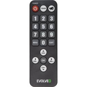 Dálkový ovladač Evolveo Senior pro Alpha T2/Omega II černá barva
