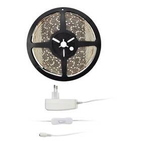 LED pásek Solight 4,8 W/m, studená bílá 6000K, adaptér s vypínačem 
