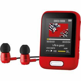 MP3 přehrávač Sencor SFP 7716 RD červený - s kosmetickou vadou - 12 měsíců záruka